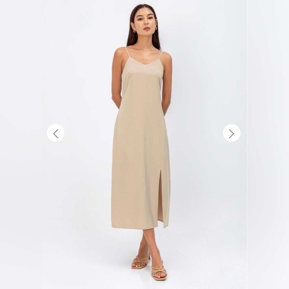 Satin Slip Midi Dress